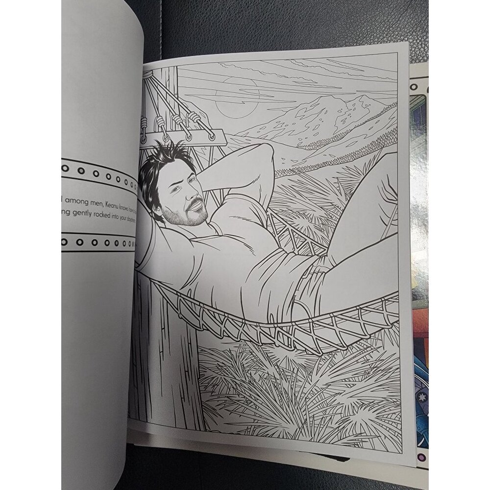 Crush & Color: Keanu Reeves Adult Coloring Book - Picture 4 of 4